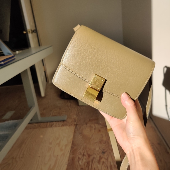 Celine Handbags - Celine classic box mini in Taupe